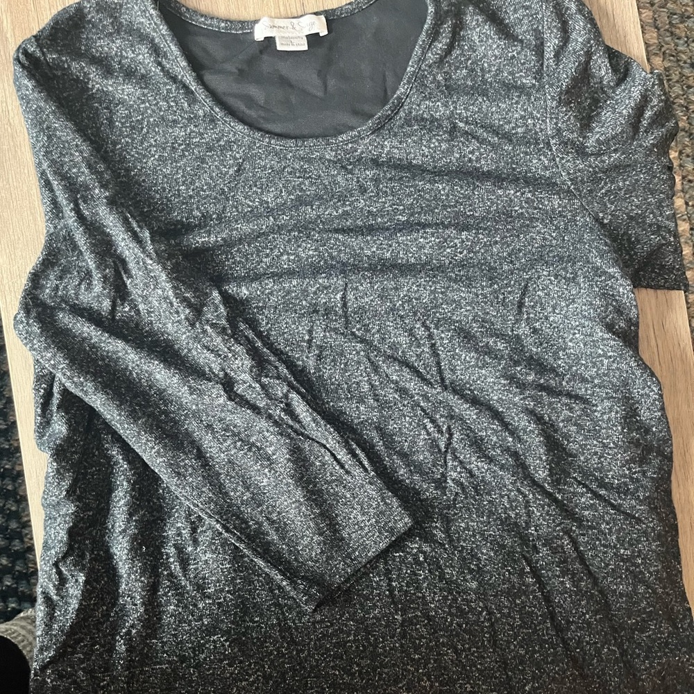 Lined 3/4 sleeve maternity sweater